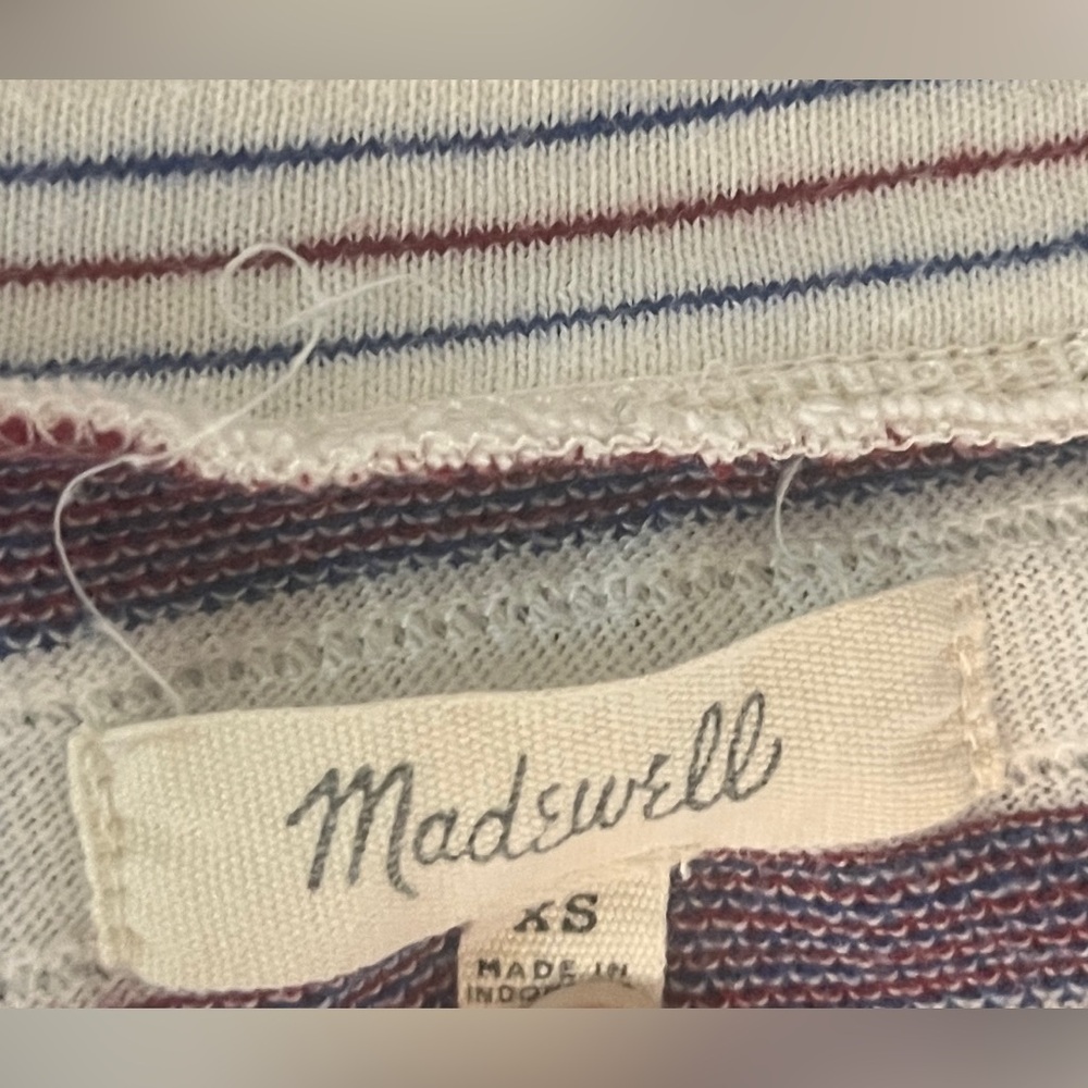 Madewell XS tank top red white and blue slightly muted) colors, really cute - Picture 5 of 10